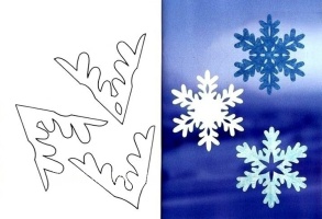 схема №4 как сделать снежинку из бумаги