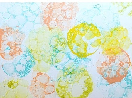 рисунок мыльными пузырями