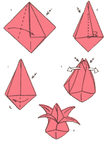 как сделать оригами тюльпан