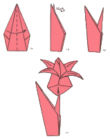 схема оригами тюльпан как сделать
