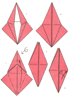 оригами как сделать бумажного журавлика шаги 5-9