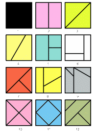 игра сложи квардрат - квадраты №1 - №12